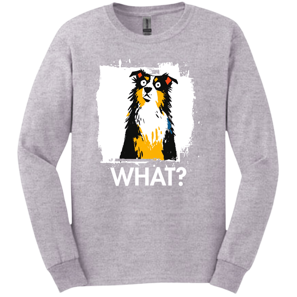 Australian Shepherd - What Dog Long Sleeve Tee - Sport Grey