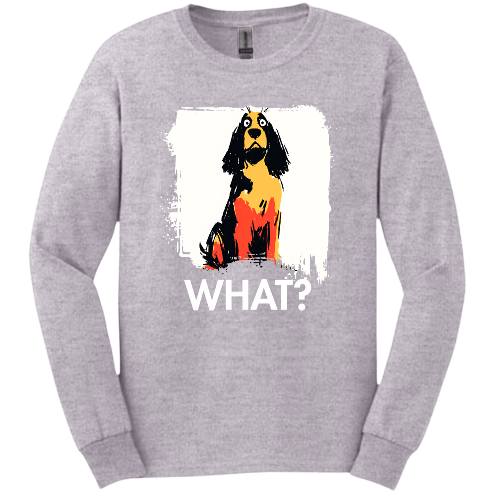 Cocker Spaniel - What Dog Long Sleeve Tee - Sport Grey