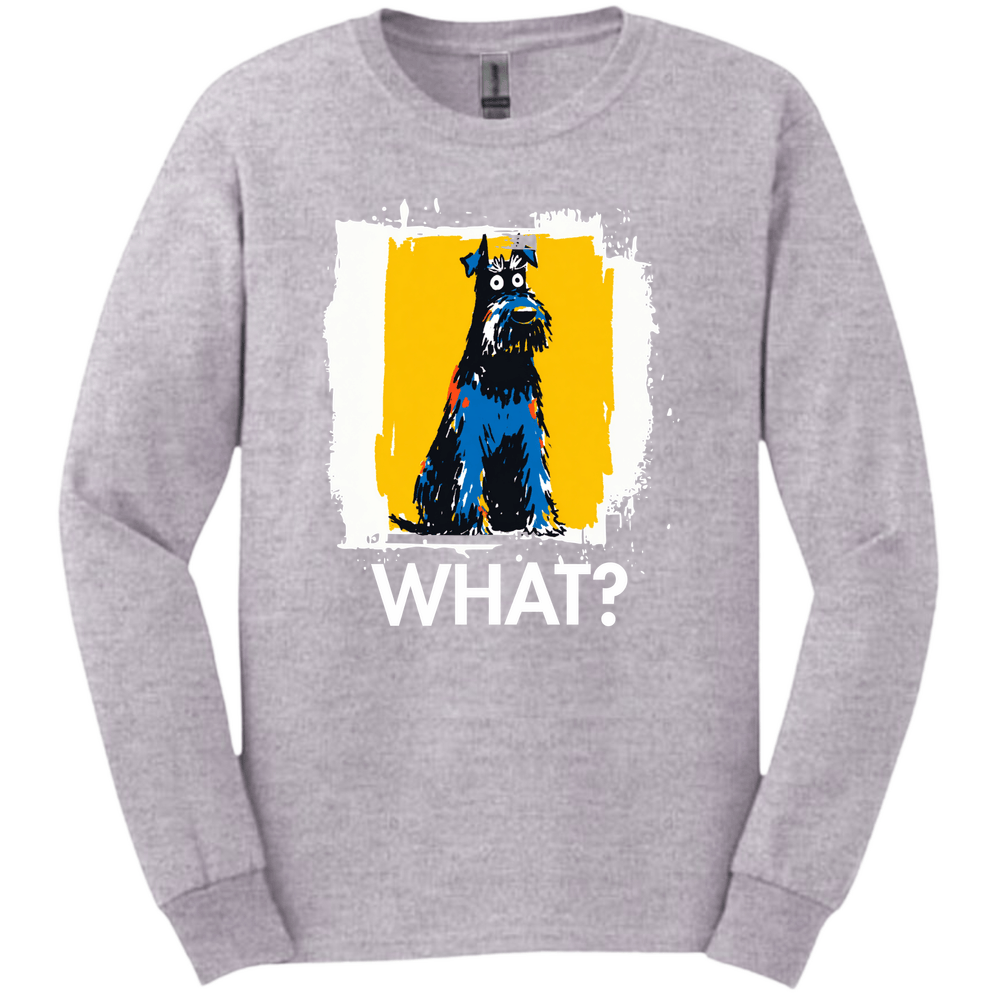 Kerry Blue Terrier - What Dog Long Sleeve Tee - Sport Grey