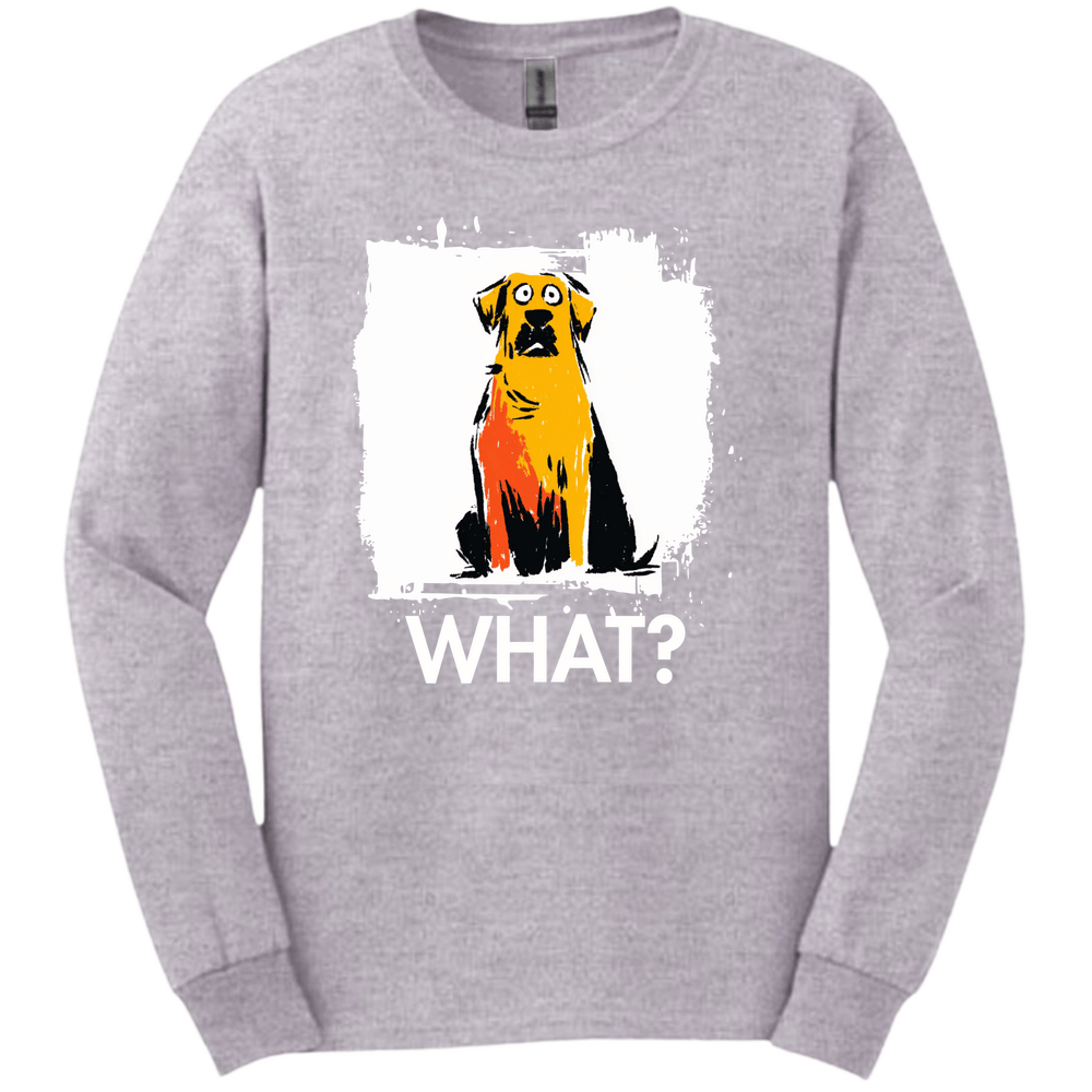 Labrador - What Dog Long Sleeve Tee - Sport Grey