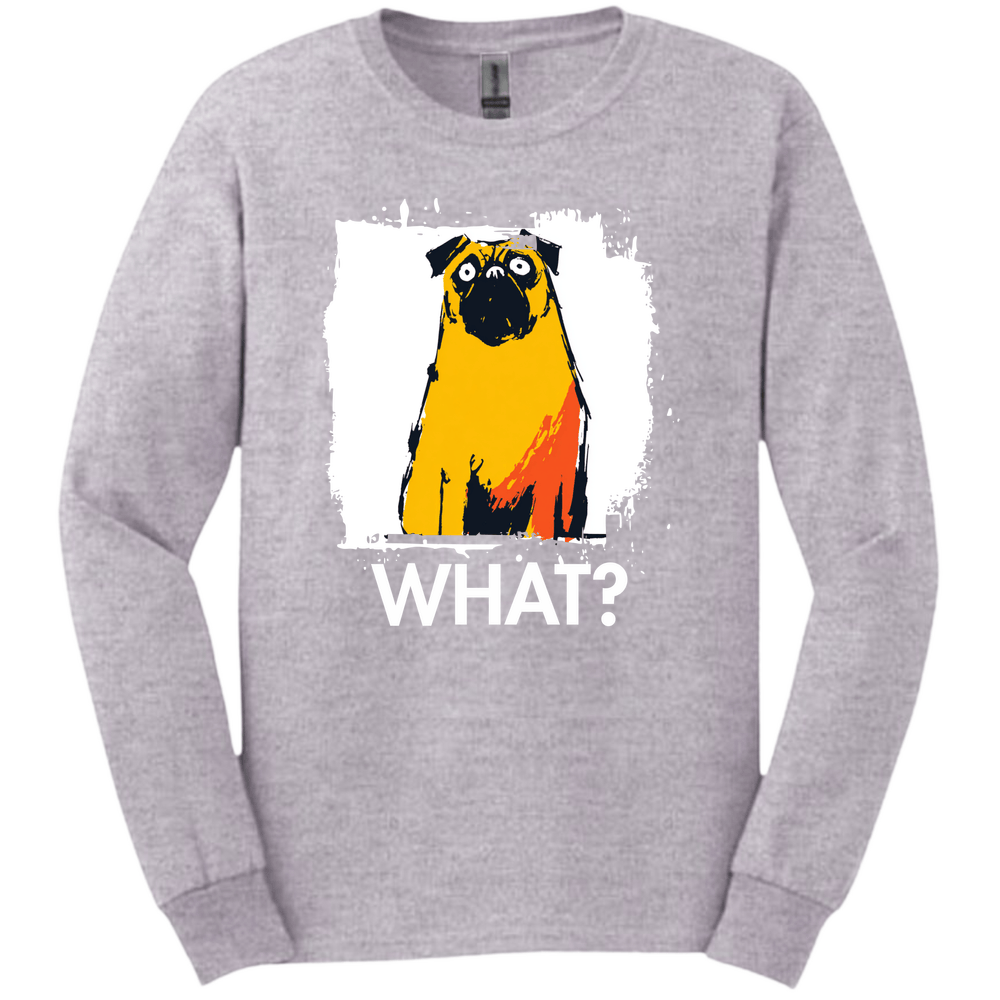 Mastiff - What Dog Long Sleeve Tee - Sport Grey