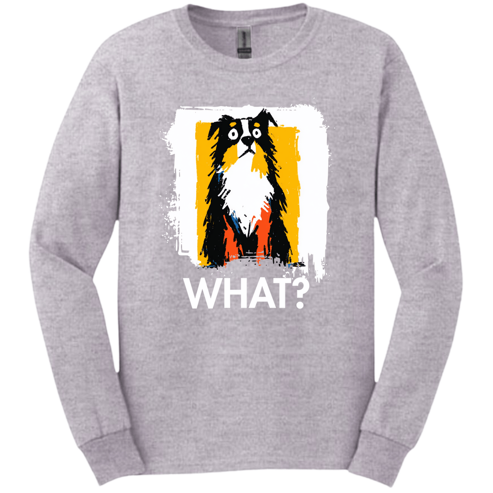 Miniature American Shepherd - What Dog Long Sleeve Tee - Sport Grey