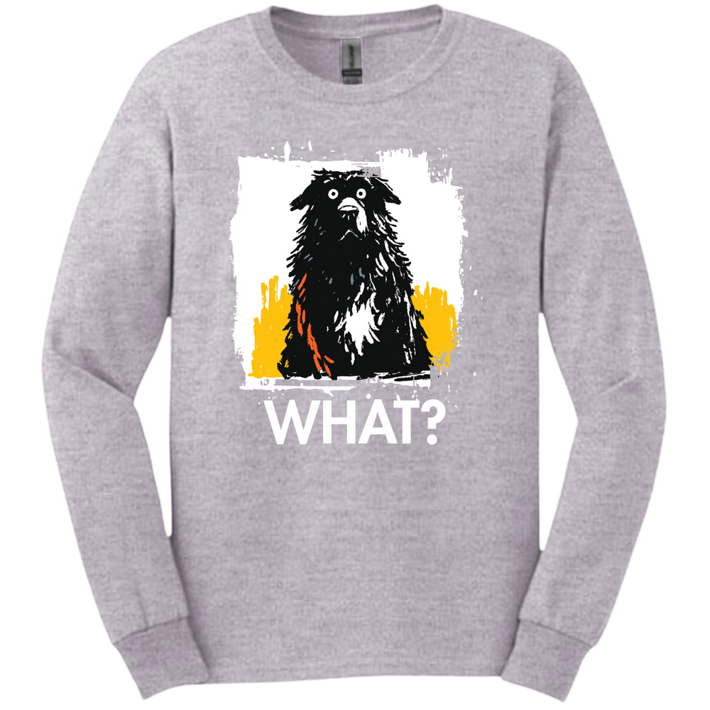 Newfoundland - What Dog Long Sleeve Tee - Sport Grey