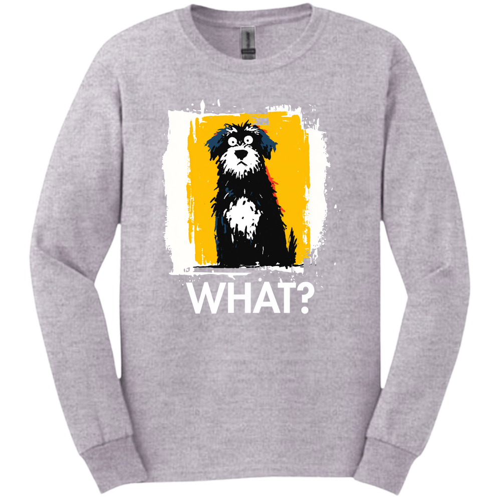 Portuguese Water Dog - What Dog Long Sleeve Tee - Sport Grey