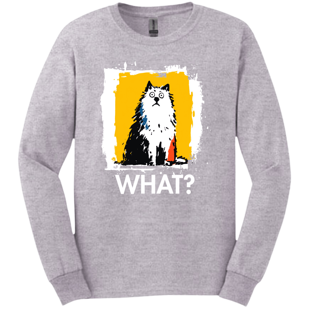Samoyed - What Dog Long Sleeve Tee - Sport Grey