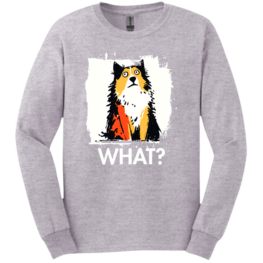Shetland Sheepdog - What Dog Long Sleeve Tee - Sport Grey