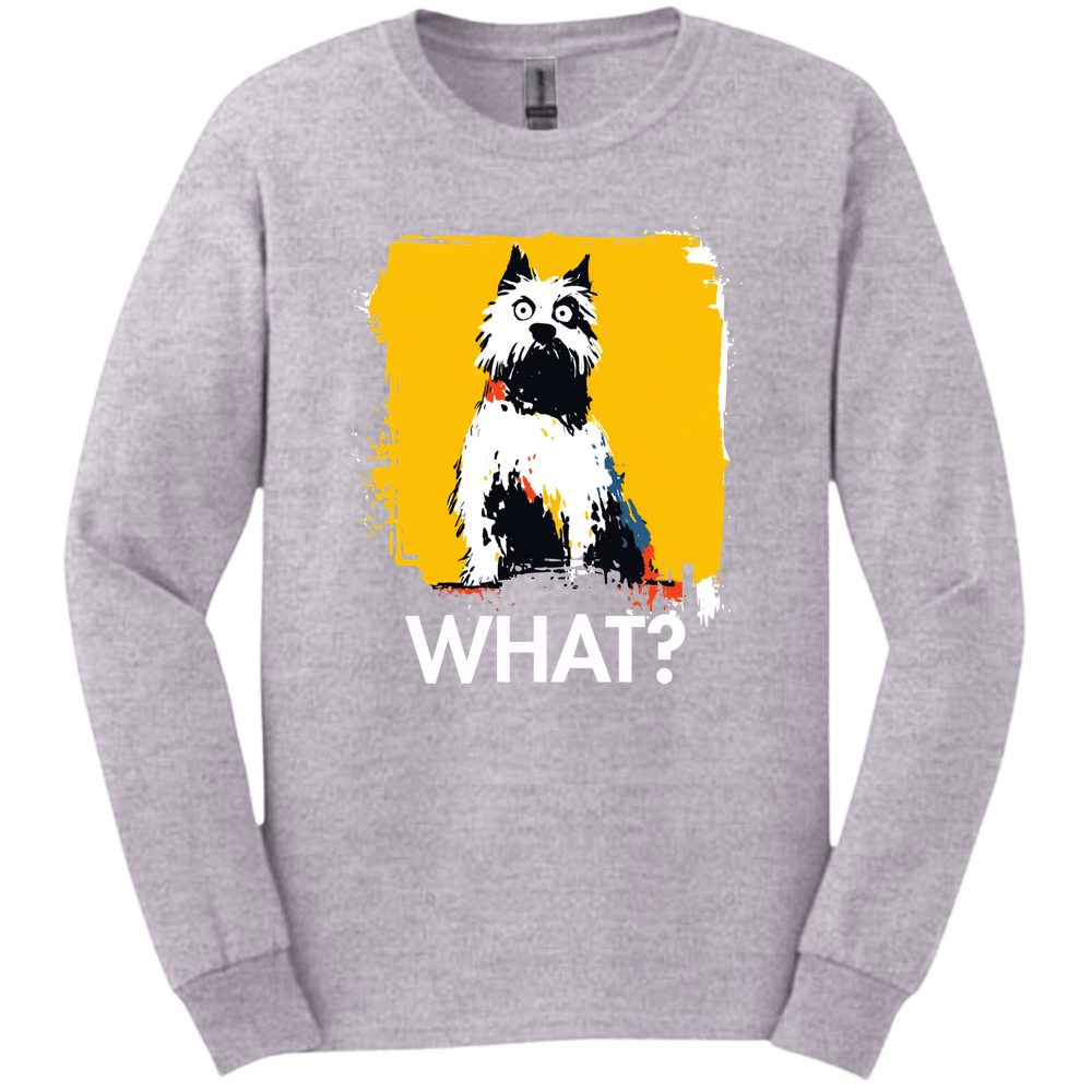 West Highland White Terrier - What Dog Long Sleeve Tee - Sport Grey