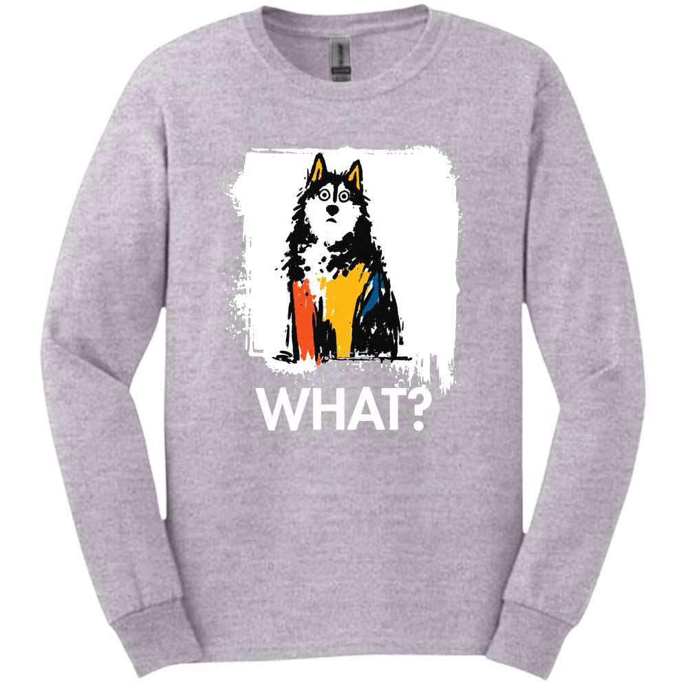 Alaskan Malamute - What Dog Long Sleeve Tee - Sport Grey