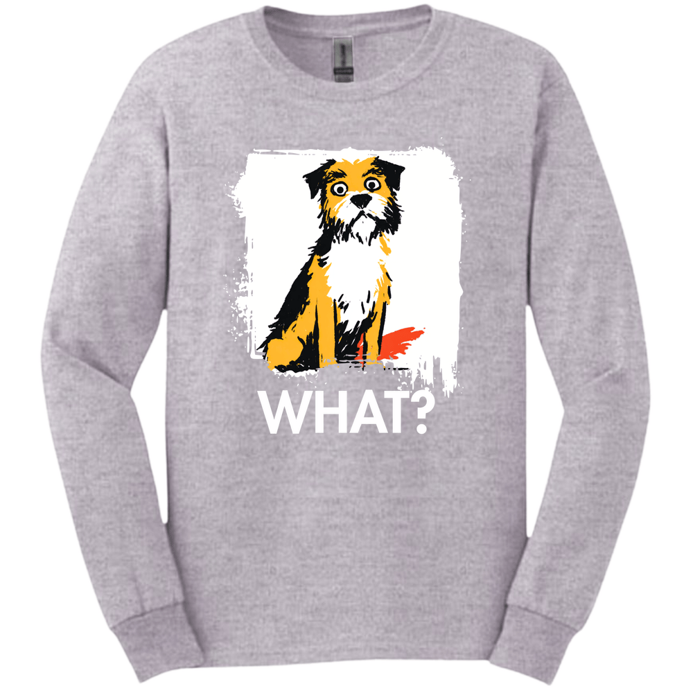Border Terrier - What Dog Long Sleeve Tee - Sport Grey