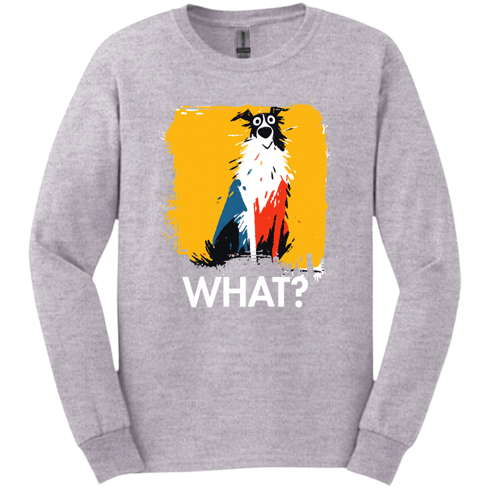 Borzoi - What Dog Long Sleeve Tee - Sport Grey