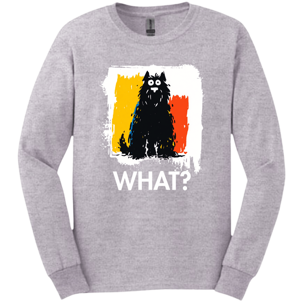 Bouvier Des Flanders - What Dog Long Sleeve Tee - Sport Grey