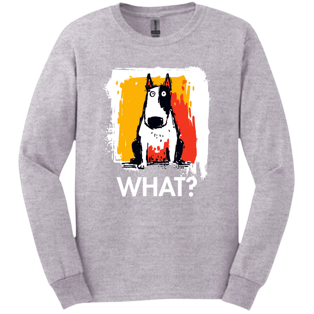 Bull Terrier - What Dog Long Sleeve Tee - Sport Grey