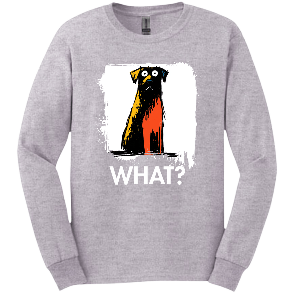 Chocolate Labrador - What Dog Long Sleeve Tee - Sport Grey