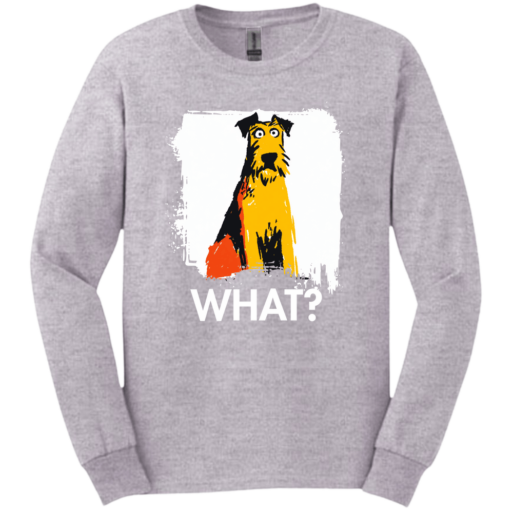 Irish Terrier - What Dog Long Sleeve Tee - Sport Grey
