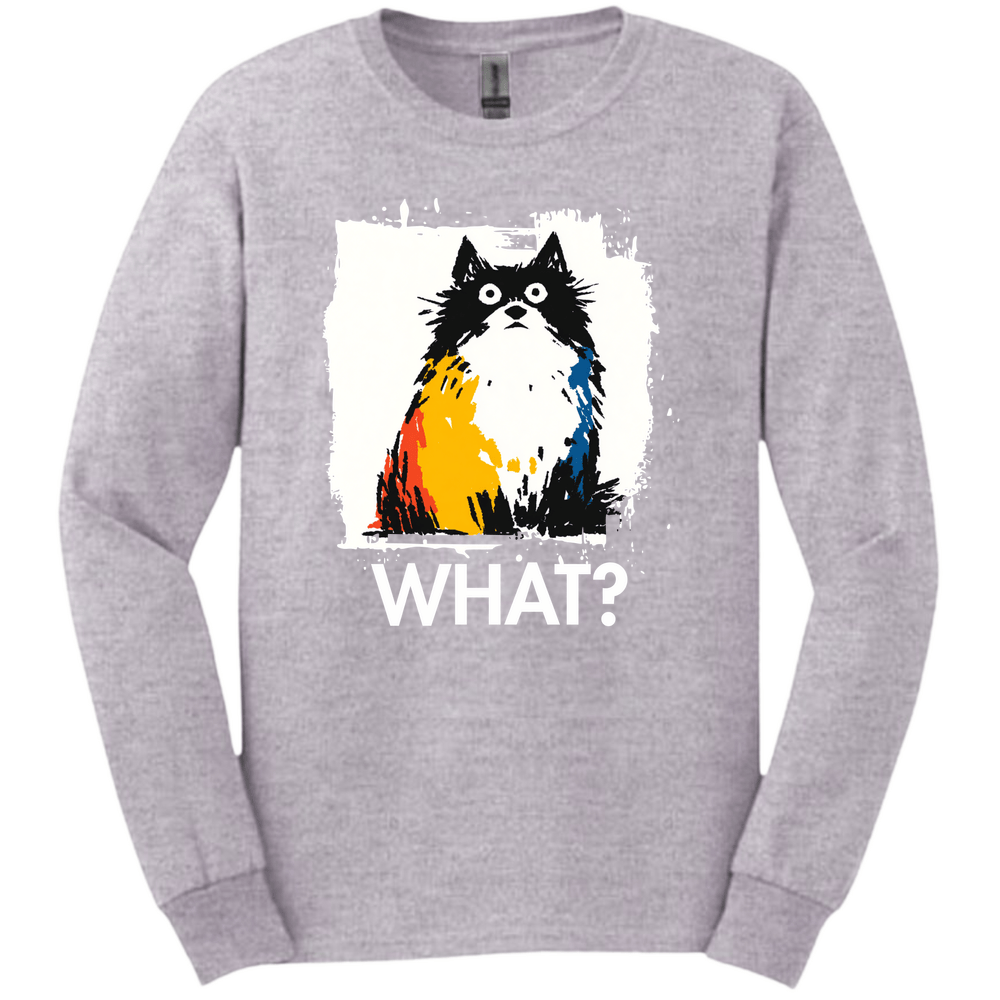 Keeshond - What Dog Long Sleeve Tee - Sport Grey