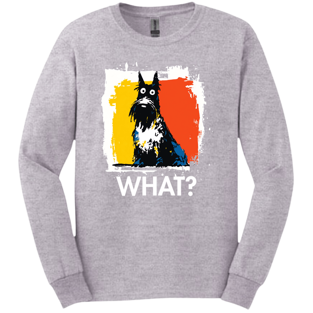 Scottish Terrier - What Dog Long Sleeve Tee - Sport Grey