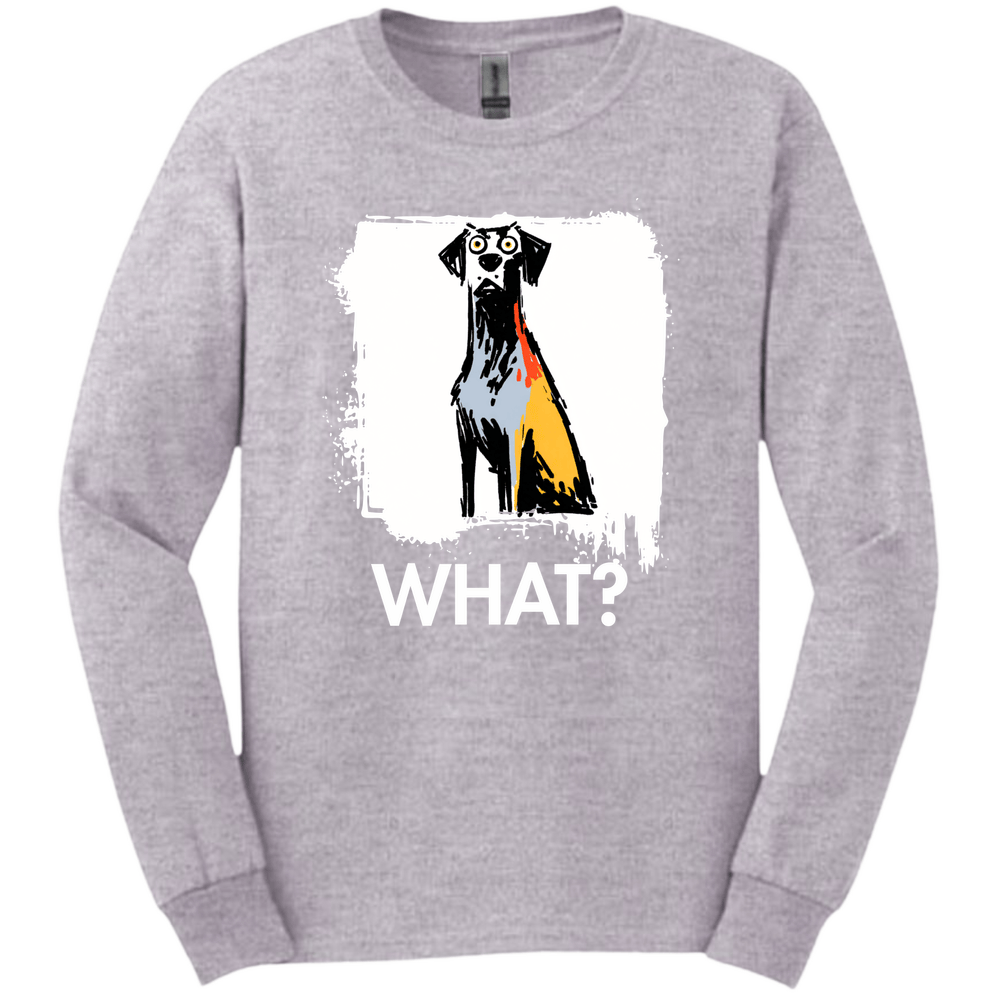 Weimaraner - What Dog Long Sleeve Tee - Sport Grey