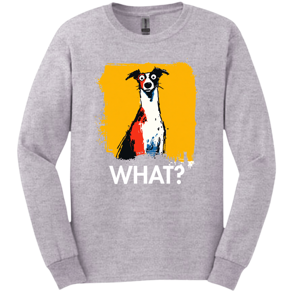 Italian Greyhound - What Dog Long Sleeve Tee - Sport Grey