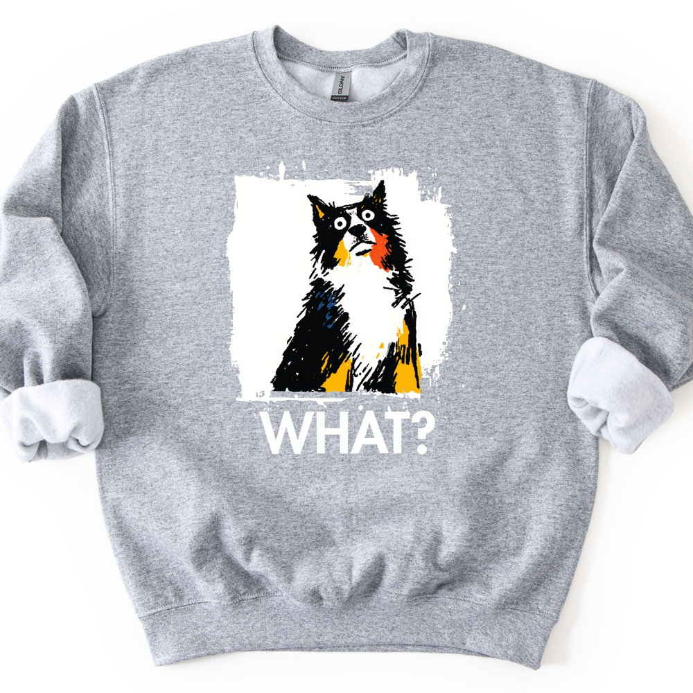 Border Collie - What Dog Sweater - Sport Grey