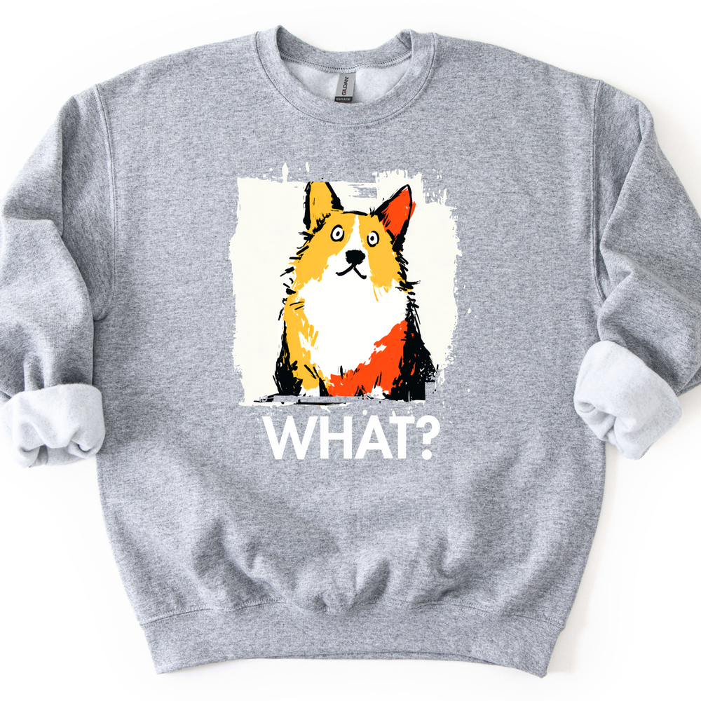 Corgi - What Dog Sweater - Sport Grey