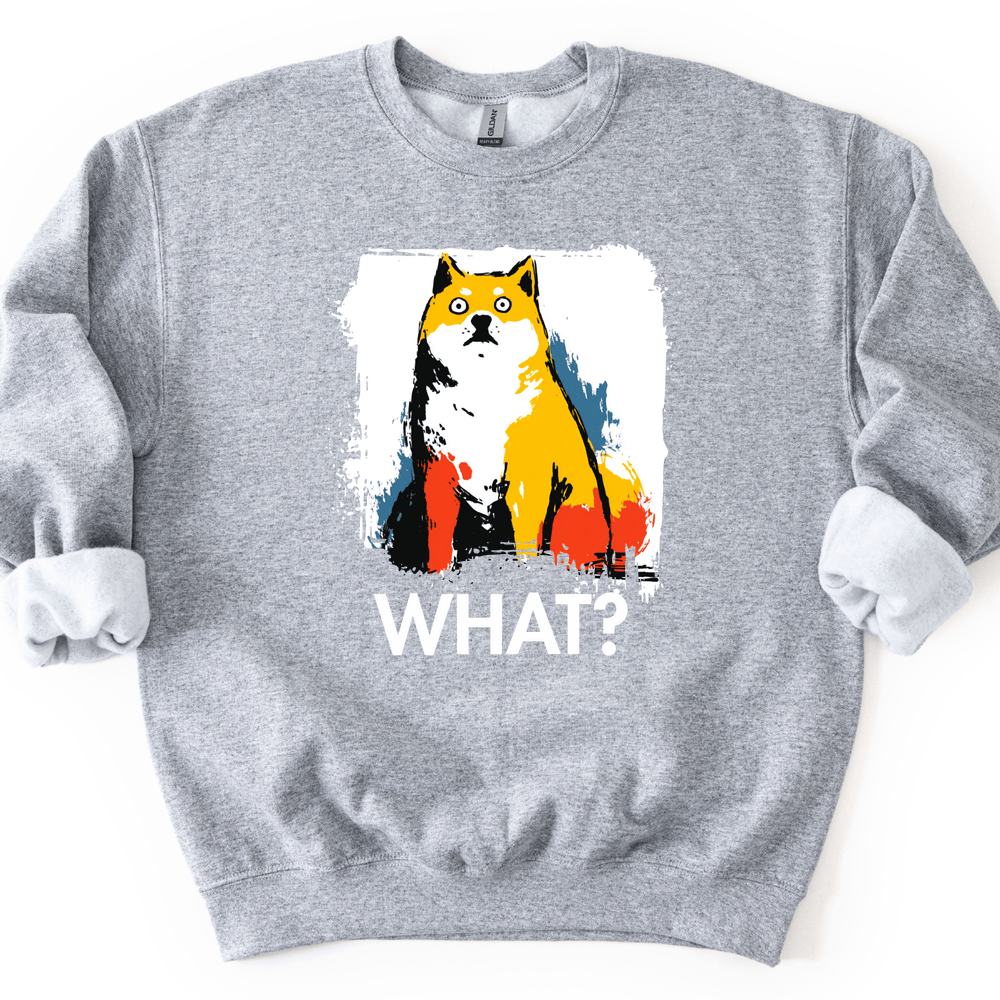 Shiba Inu - What Dog Sweater - Sport Grey