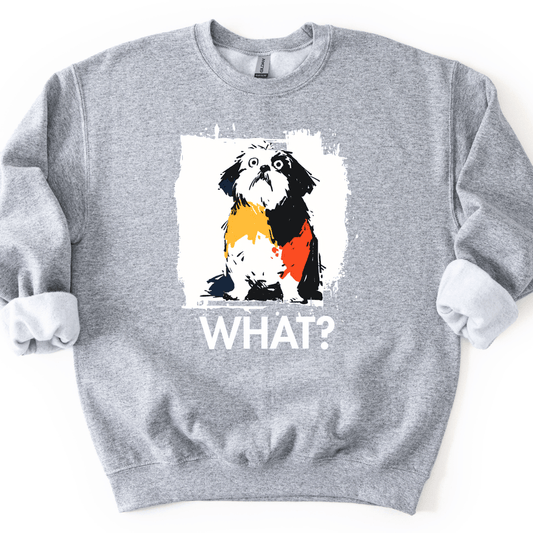 Shih Tzu - What Dog Sweater - Sport Grey