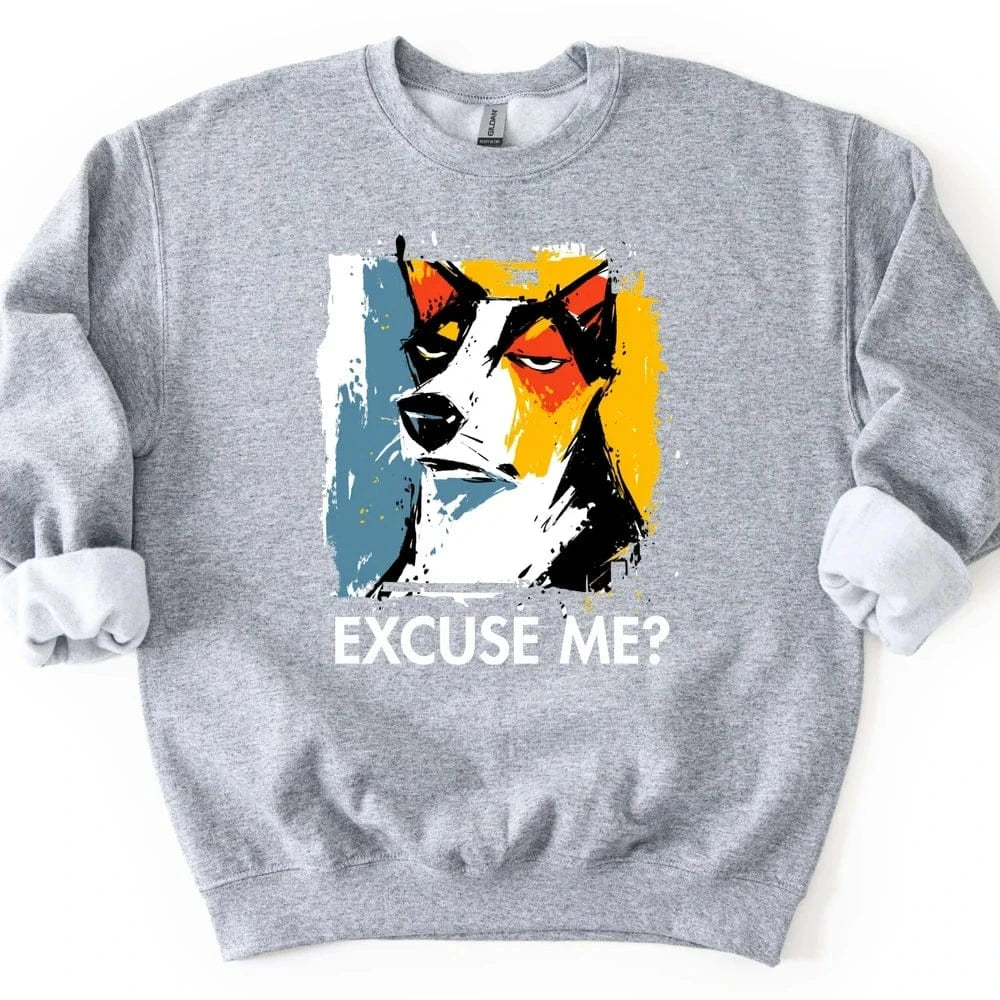 Basenji - Excuse Me Dog Sweater - Sport Grey