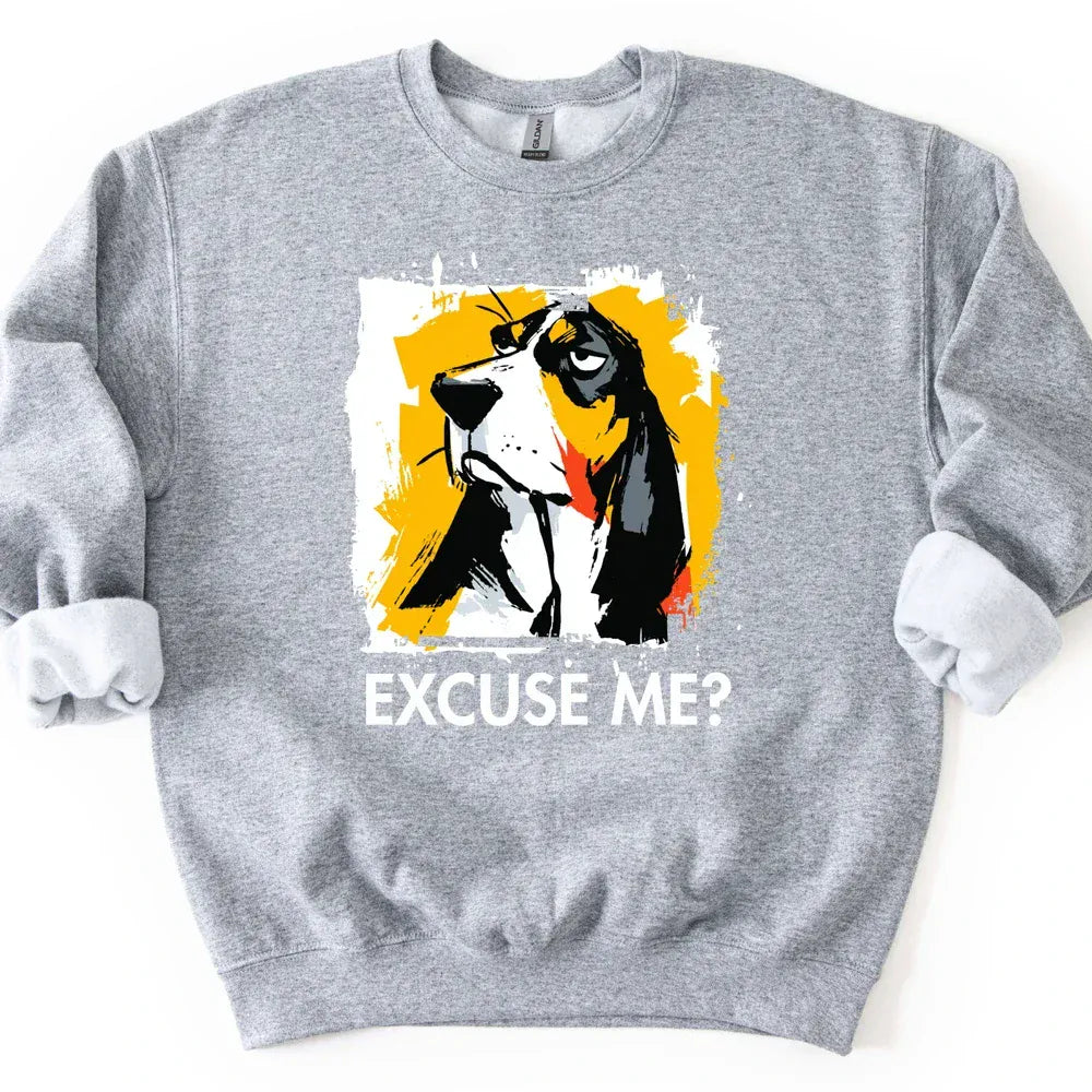 Basset Hound - Excuse Me Dog Sweater - Sport Grey
