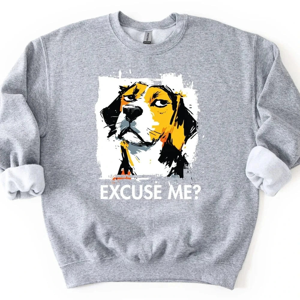 Beagle - Excuse Me Dog Sweater - Sport Grey