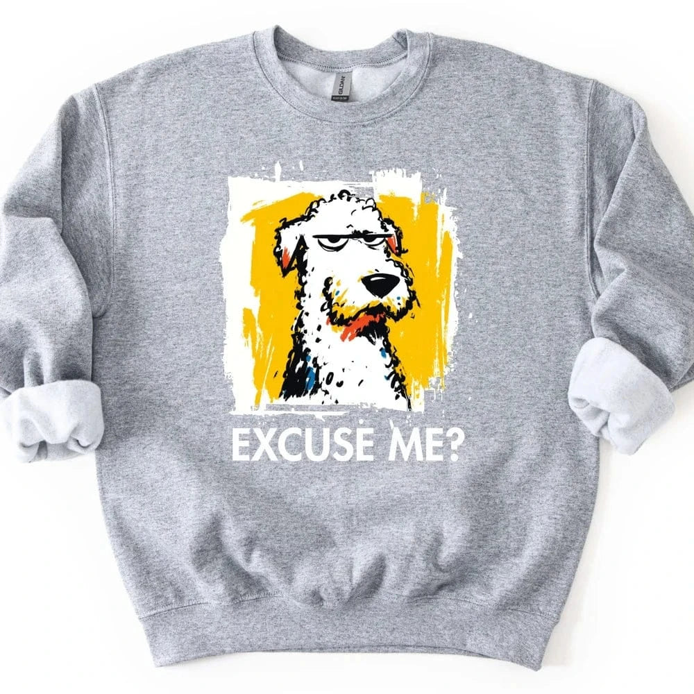 Bedlington Terrier - Excuse Me Dog Sweater - Sport Grey