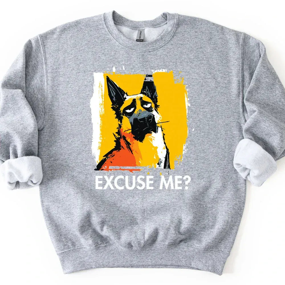 Belgian Malinois - Excuse Me Dog Sweater - Sport Grey