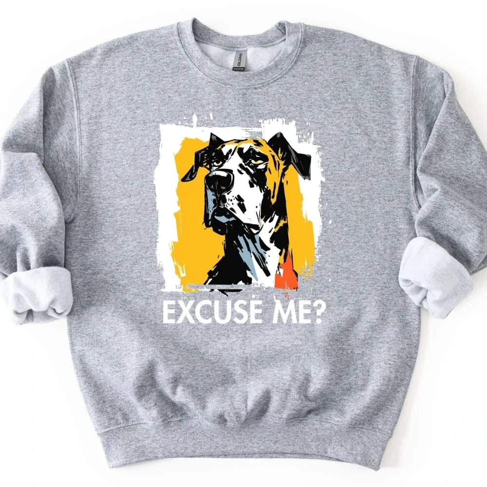 Great Dane - Excuse Me Dog Sweater - Sport Grey