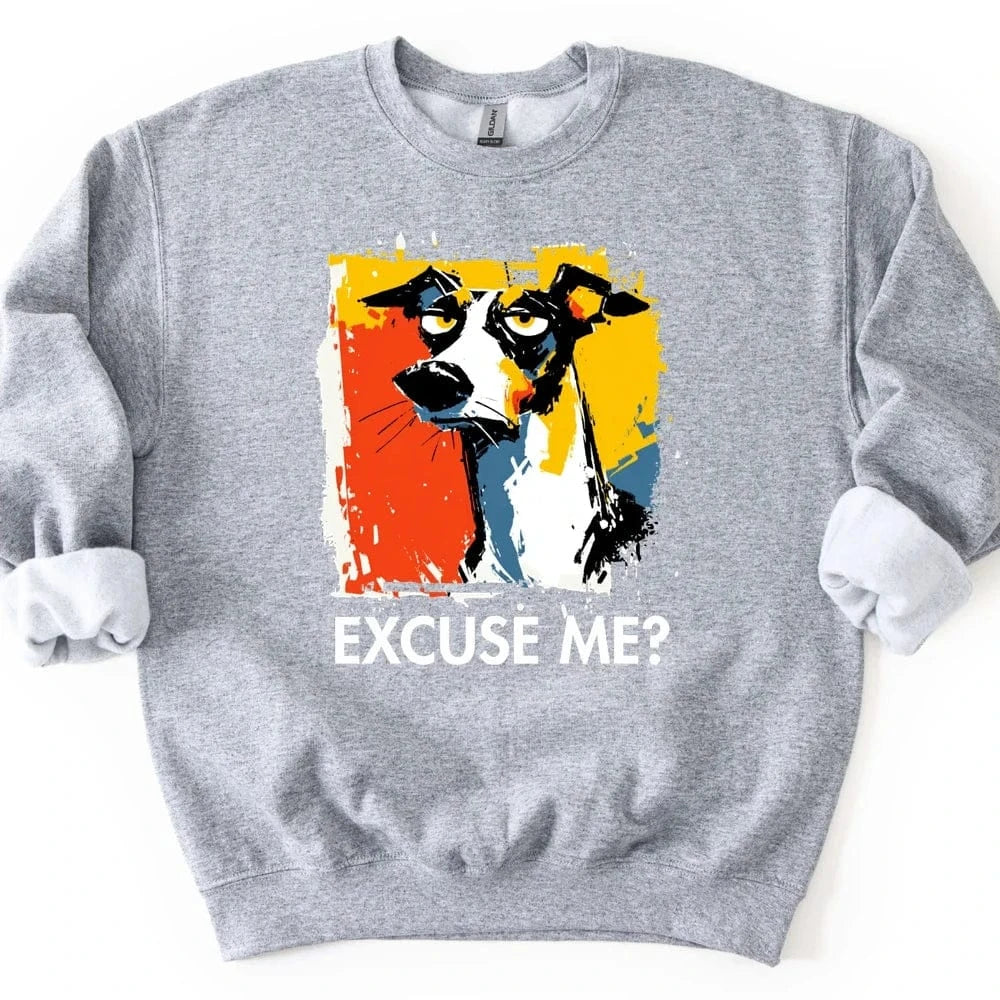 Greyhound - Excuse Me Dog Sweater - Sport Grey