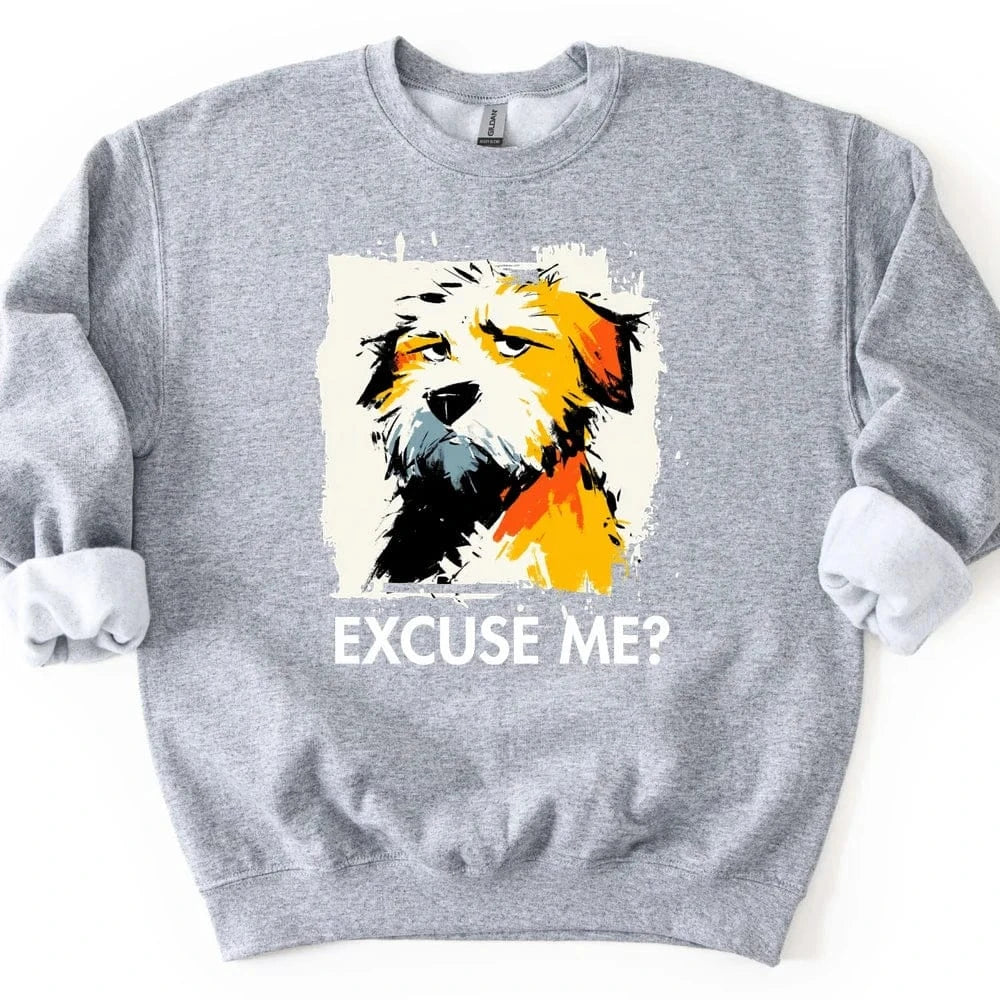 Labradoodle - Excuse Me Dog Sweater - Sport Grey