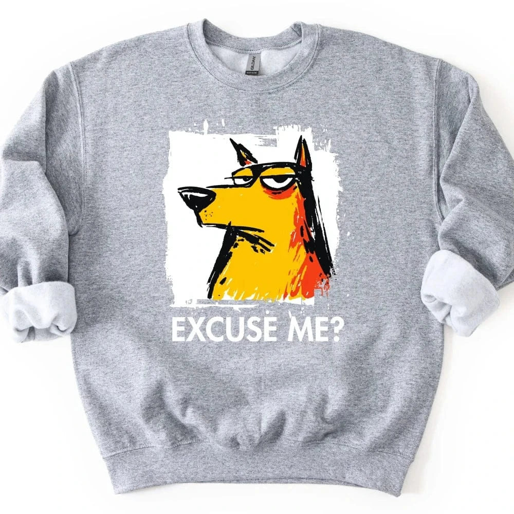 Peruvian - Excuse Me Dog Sweater - Sport Grey