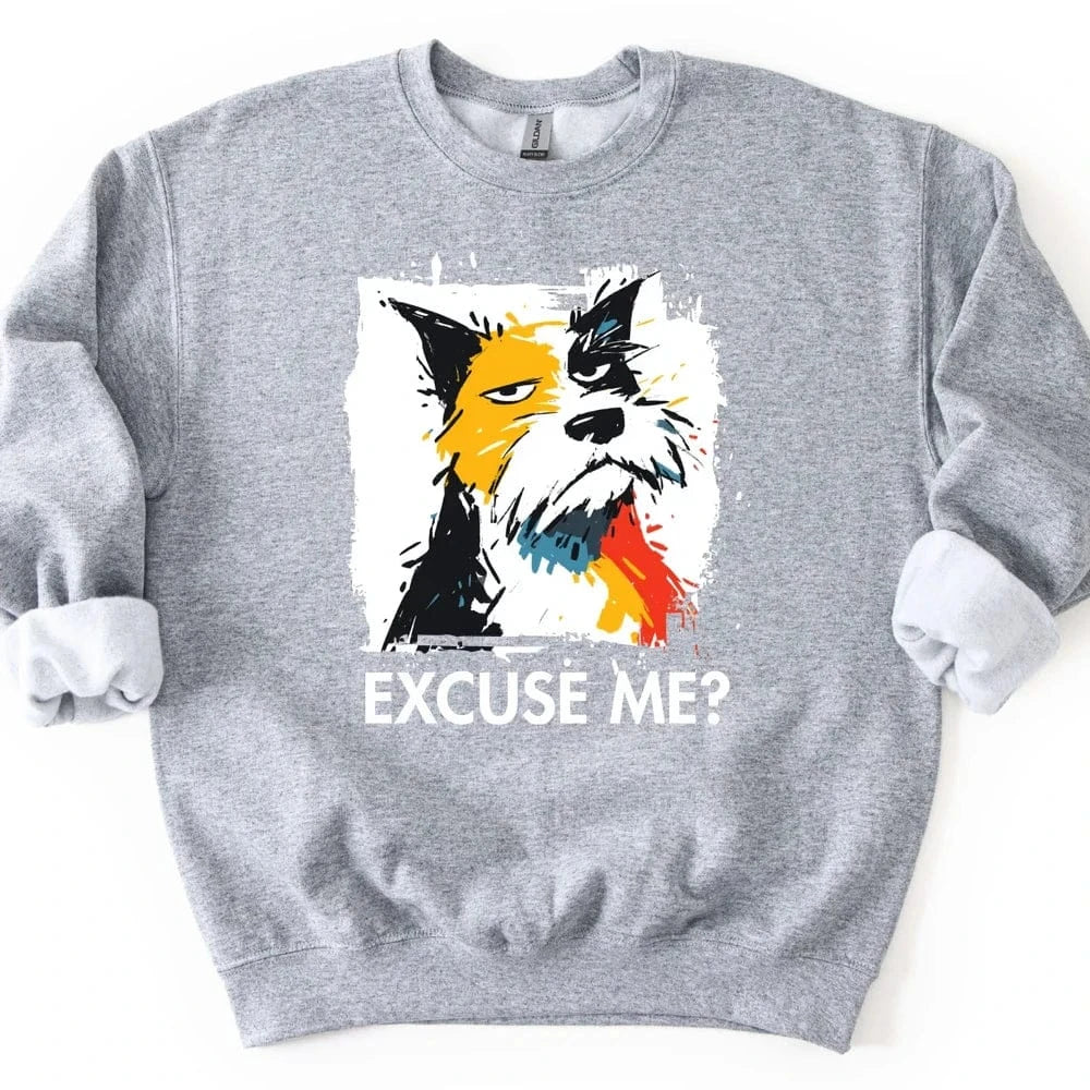Cairns Terrier - Excuse Me Dog Sweater - Sport Grey
