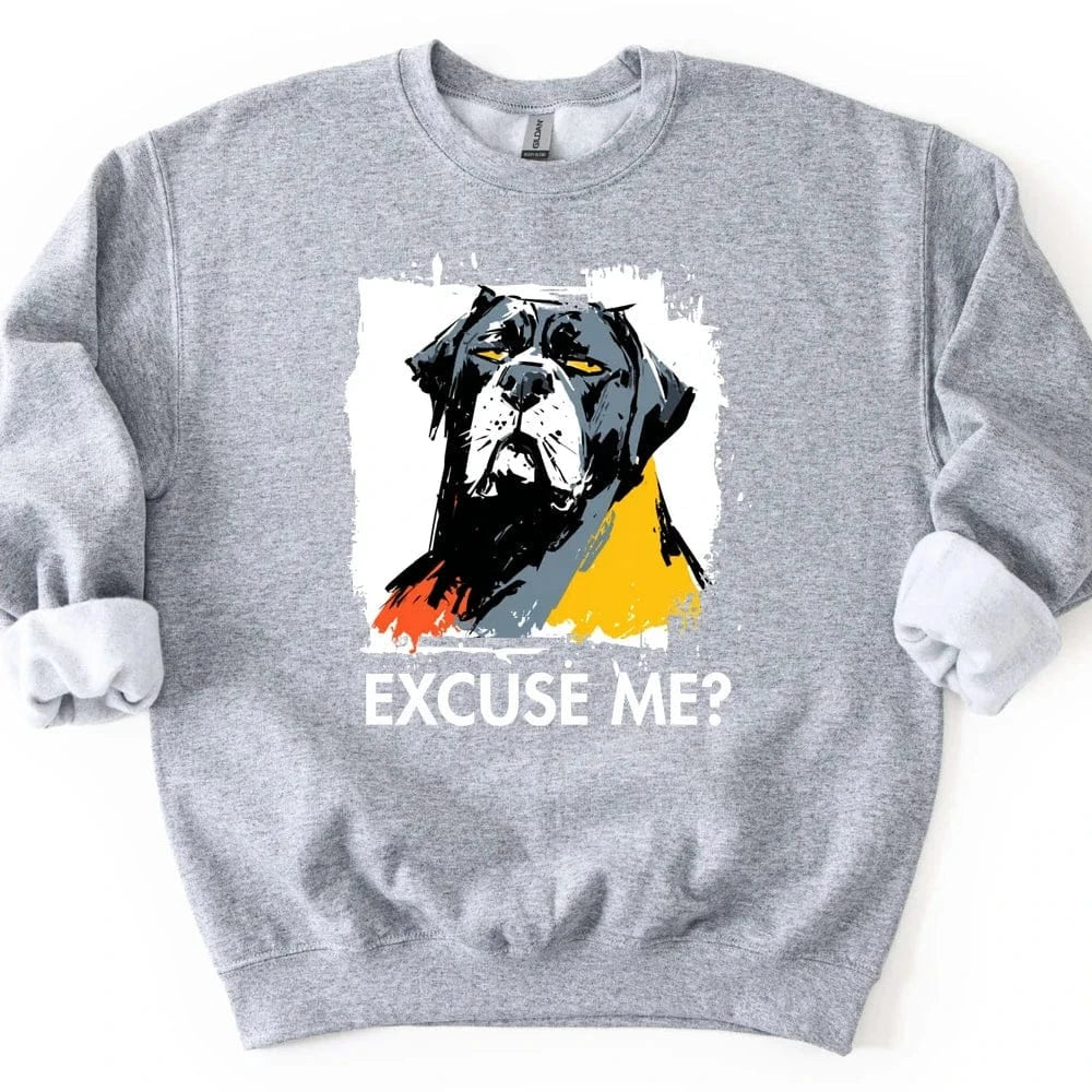 Cane Corso - Excuse Me Dog Sweater - Sport Grey