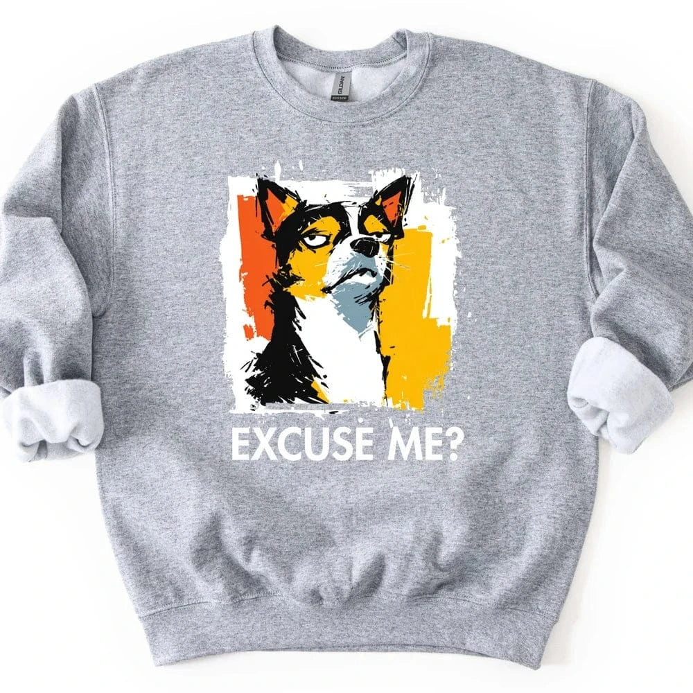 Chihuahua - Excuse Me Dog Sweater - Sport Grey