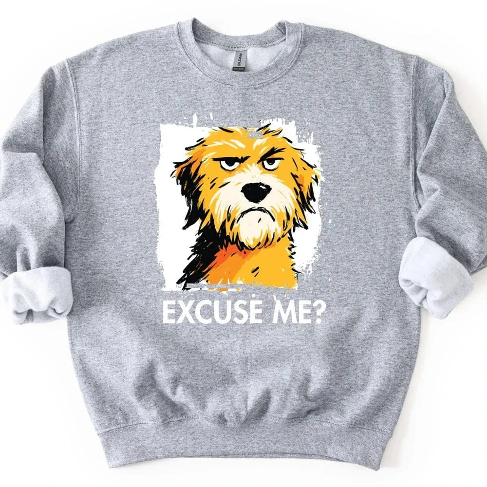 Cockapoo - Excuse Me Dog Sweater - Sport Grey