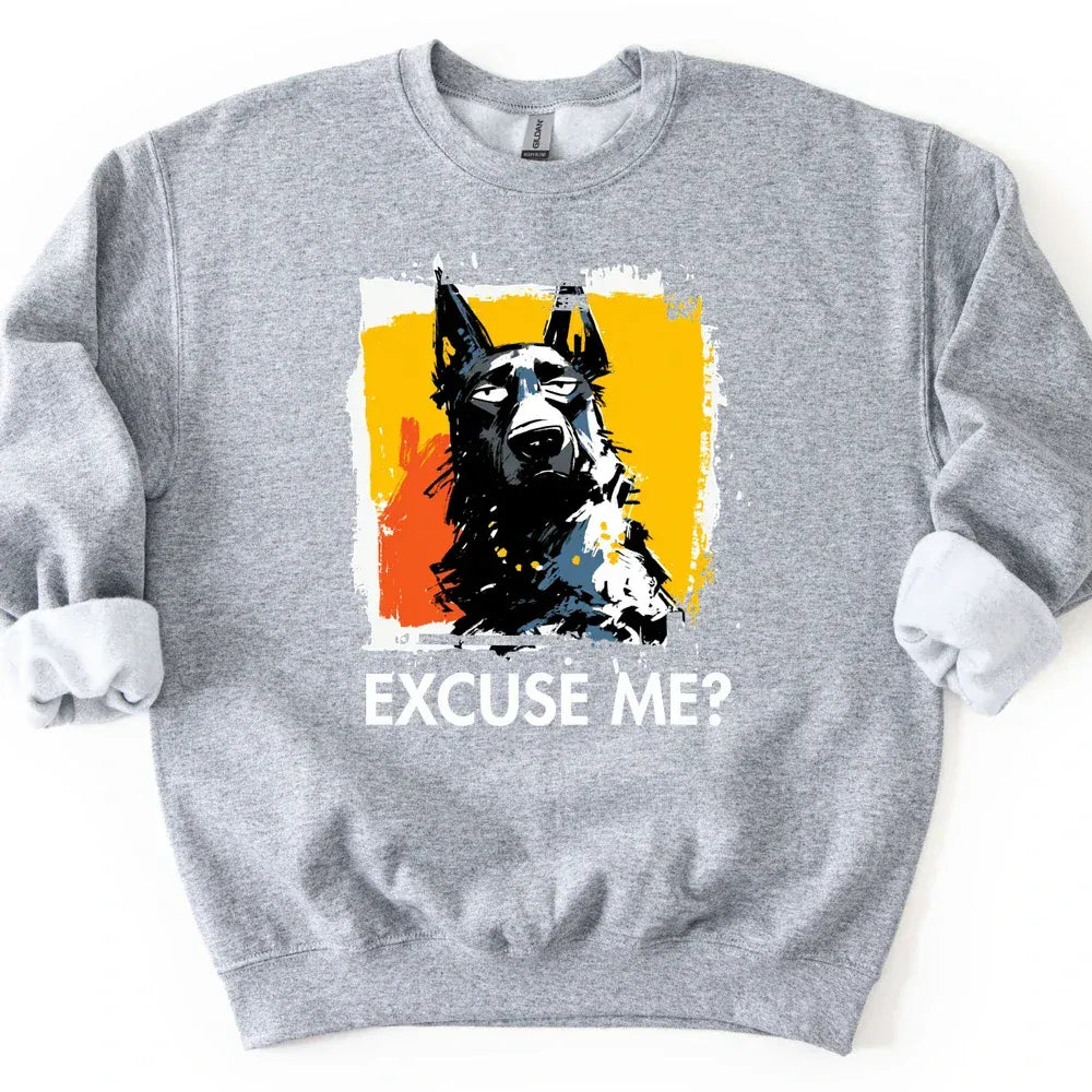 Dutch Shepherd - Excuse Me Dog Sweater - Sport Grey