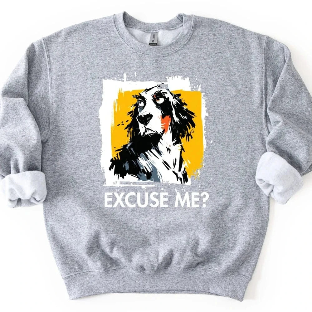 English Setter - Excuse Me Dog Sweater - Sport Grey