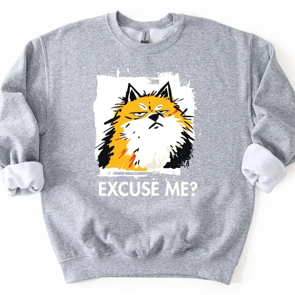 Pomeranian - Excuse Me Dog Sweater - Sport Grey