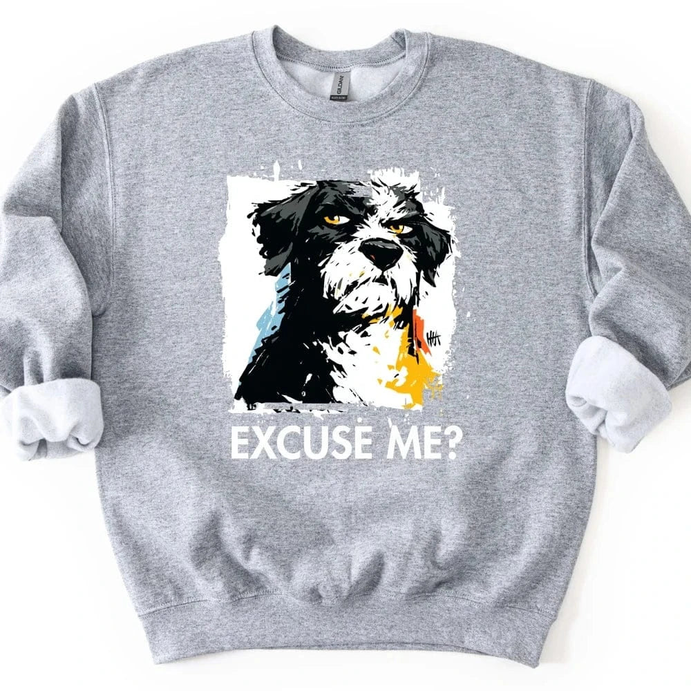 Portuguese Water Dog - Excuse Me Dog Sweater - Sport Grey