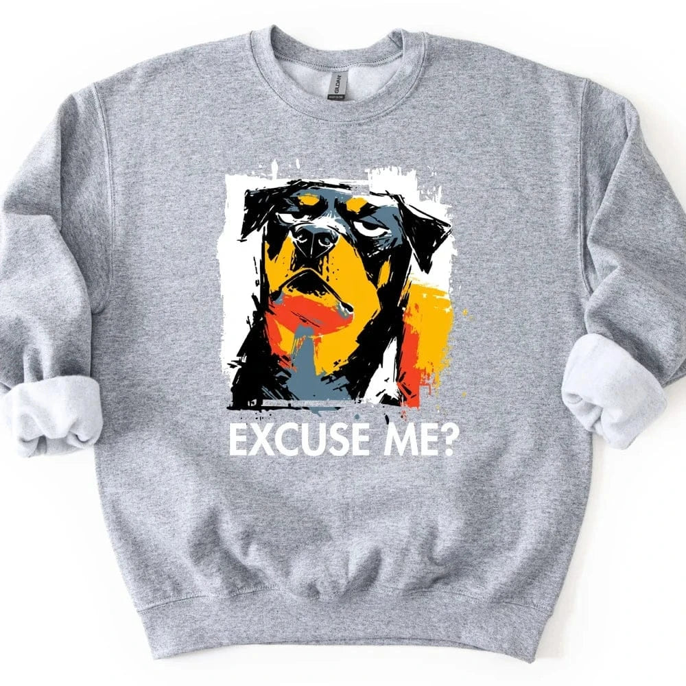Rottweiler - Excuse Me Dog Sweater - Sport Grey