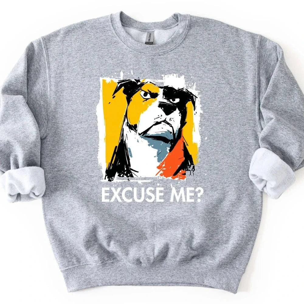 Staffordshire Bull Terrier - Excuse Me Dog Sweater - Sport Grey