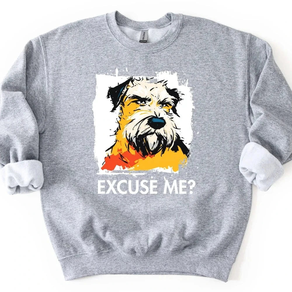 Soft Coated Wheaten - Excuse Me Dog Sweater - Sport Grey