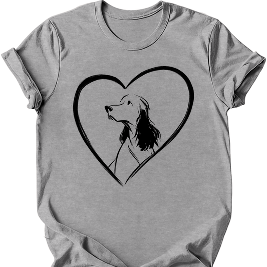 English Springer Spaniel - Heart Dog T-Shirt - Sport Grey