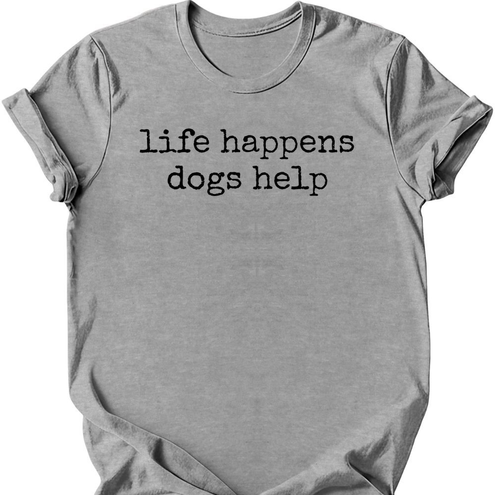 Dogs Help T-Shirt - Sport Grey