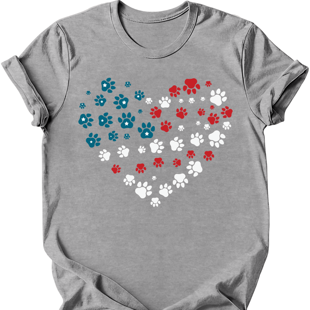 Heart Flag T-Shirt - Sport Grey