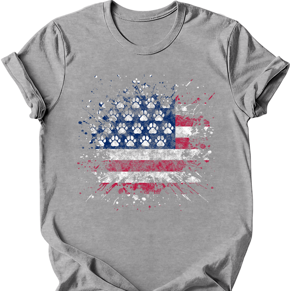 Splatter Flag T-Shirt - Sport Grey
